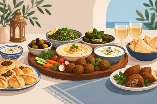 Exemple d’apéritif dînatoire libanais réussi