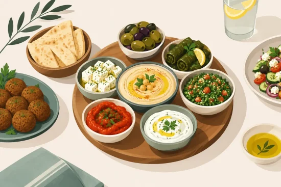 Que prendre dans un menu mezzés à partager ?